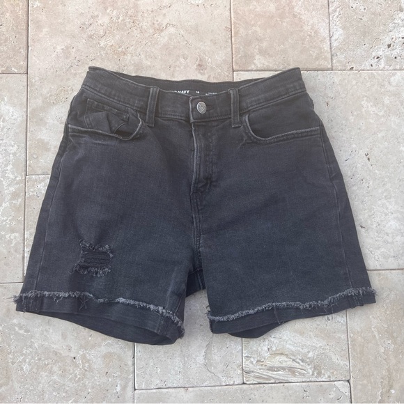 Set of 4 Old Navy Black and Blue Denim Girls Short Size 16 Stretch Summer - Picture 2 of 14